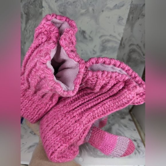 Kyber Hot Pink Dog Mittens, Floppy ears Adult/Older Teen, fleece lining, w/ tags - Picture 5 of 5